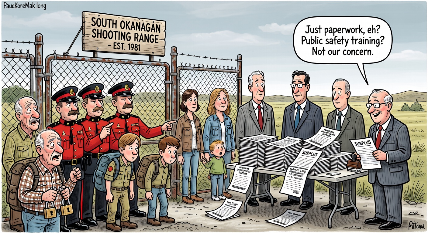 Ottawa paperwork marks a shooting range surplus while responsible users and public-safety training are locked out