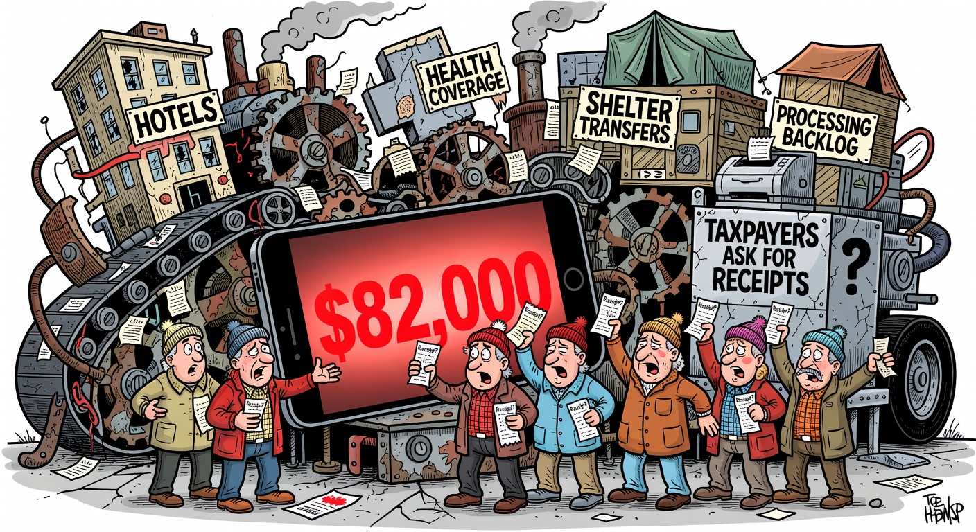 Viral $82,000 refugee claim on a phone beside Ottawa asylum cost machinery and taxpayers asking for receipts
