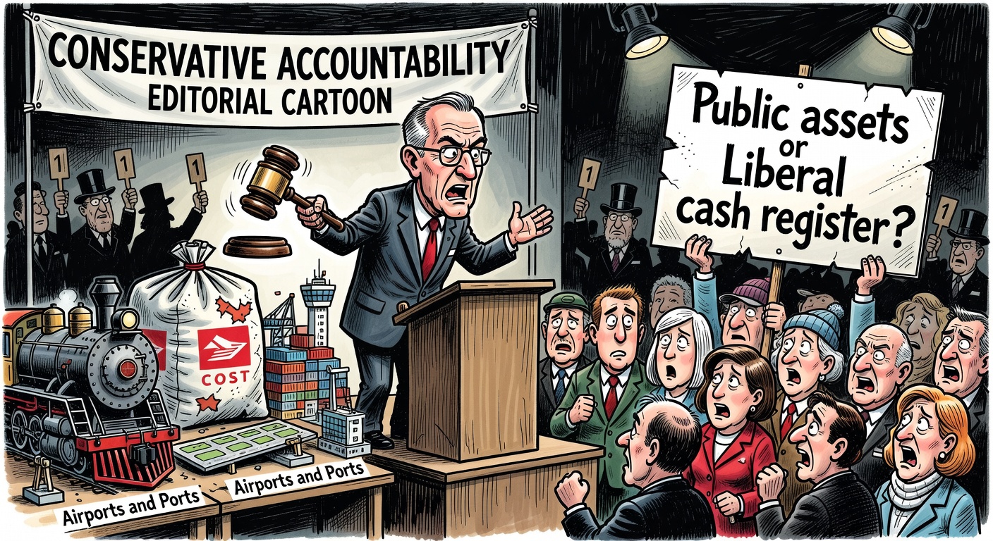 Mark Carney auctioning public assets while taxpayers watch
